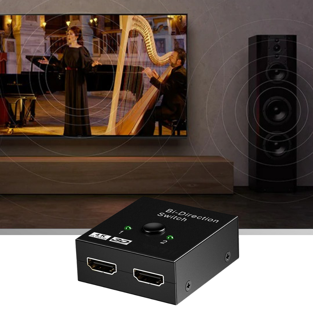 Répartiteur HDMI bi-directionnel 4K - Synchronisation Audio et Vidéo - Ozerty