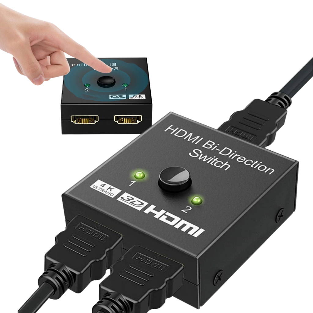 Dubbelriktad HDMI-splitter 4K - ENKEL PLUG AND PLAY-ANVÄNDNING - Ozerty