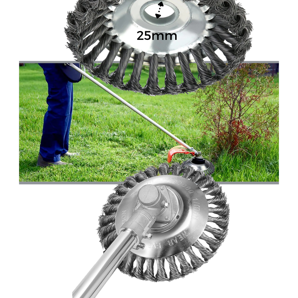 Carbon Steel Wire Grass Trimmer Head - Built-in fixing plate - Ozerty