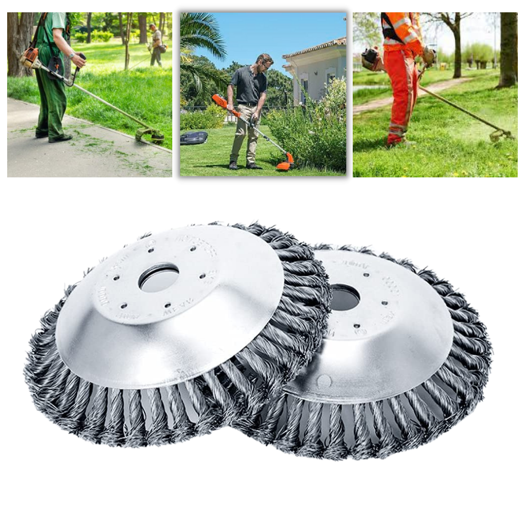 Carbon Steel Wire Grass Trimmer Head Durable Weed Brush Weed Remover - Ozerty