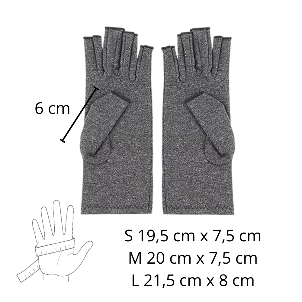 Gants de compression pour le soulagement des douleurs articulaires - Dimensions - Ozerty