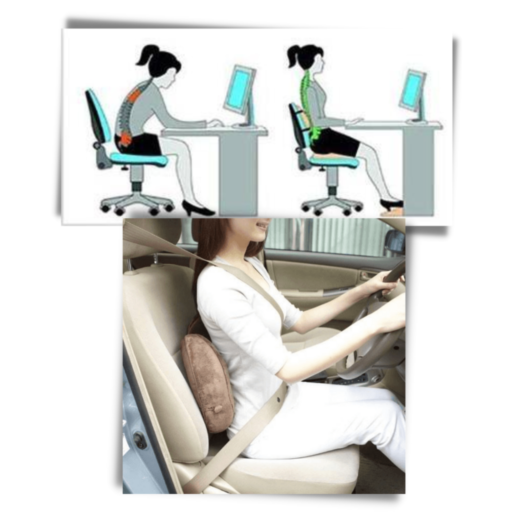 Coussin de siège à double fessier - Design ergonomique - Ozerty
