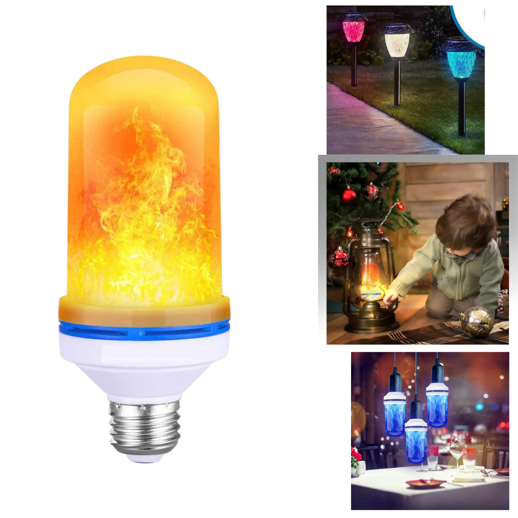 Flimrande LED-lampa | Realistisk flamma varmt ljus med 2 ljuslägen - Ozerty