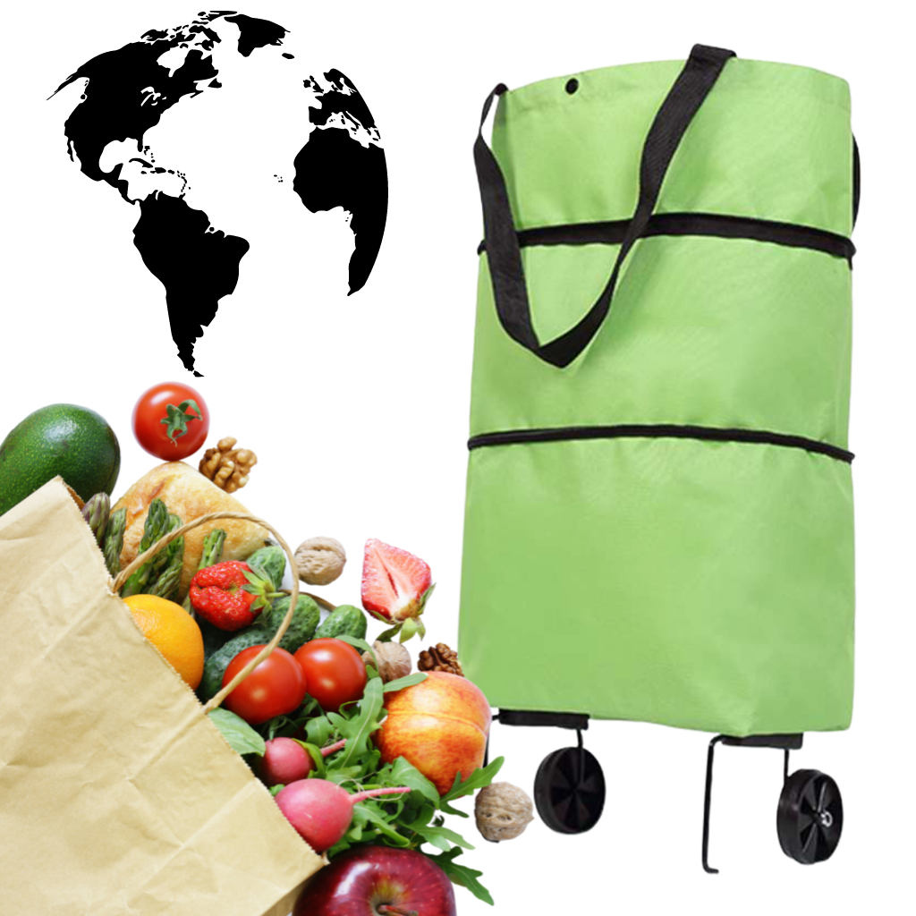 Foldable Trolley grocery Bag 30L - Eco-friendly - Ozerty