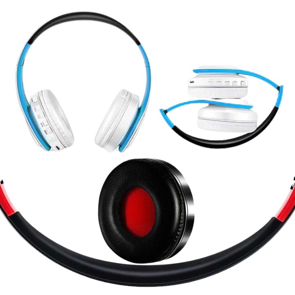 Foldable bluetooth headphones - Portable and comfortable design - Ozerty