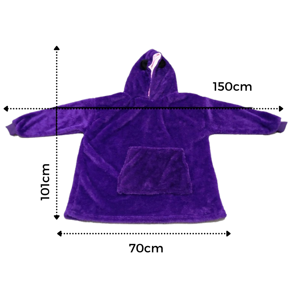2 in 1 Foldable hoodie plush - Dimensions - Ozerty