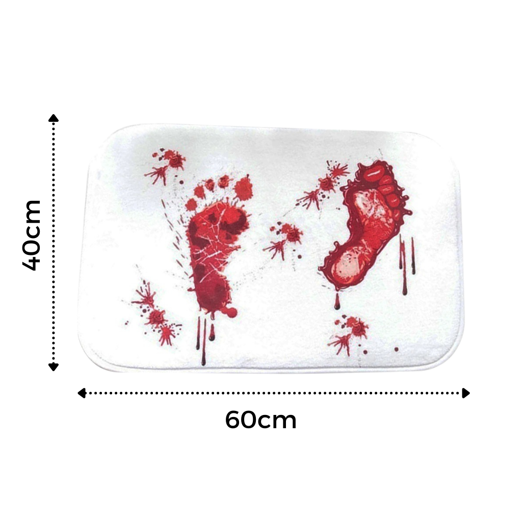 Divertida alfombra de baño de Halloween efecto sangre - Dimensiones - Ozayti