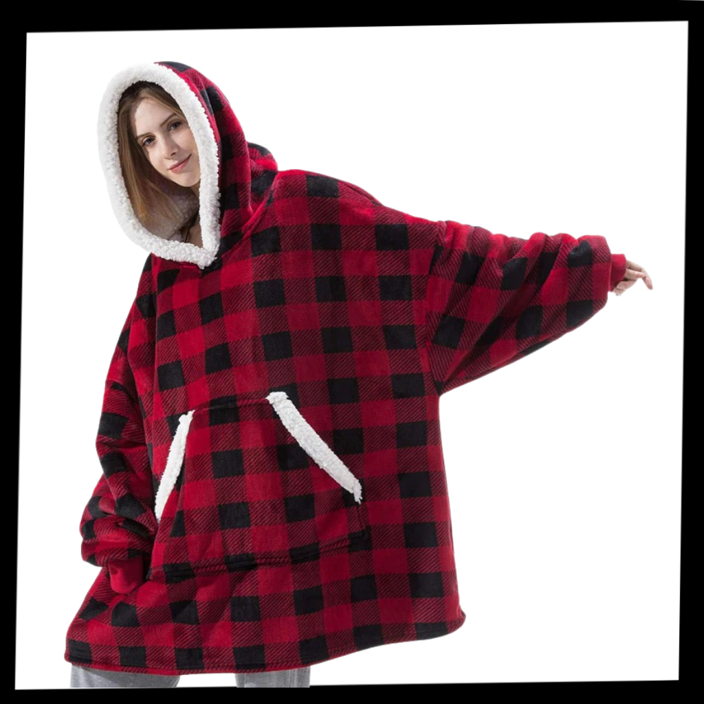 The Giant Blanket Hoodie, Soft and Fluffy, Handy Pocket, One Size