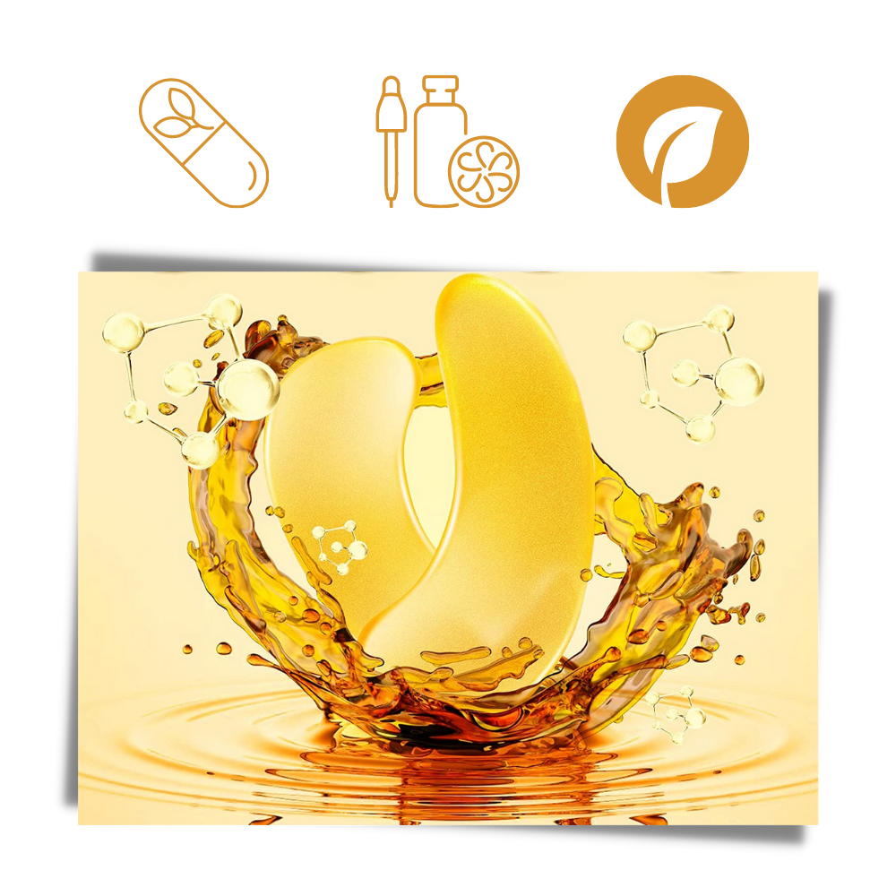 Ögonmask med 24K guld (20 par) - Naturliga ingredienser - Ozerty