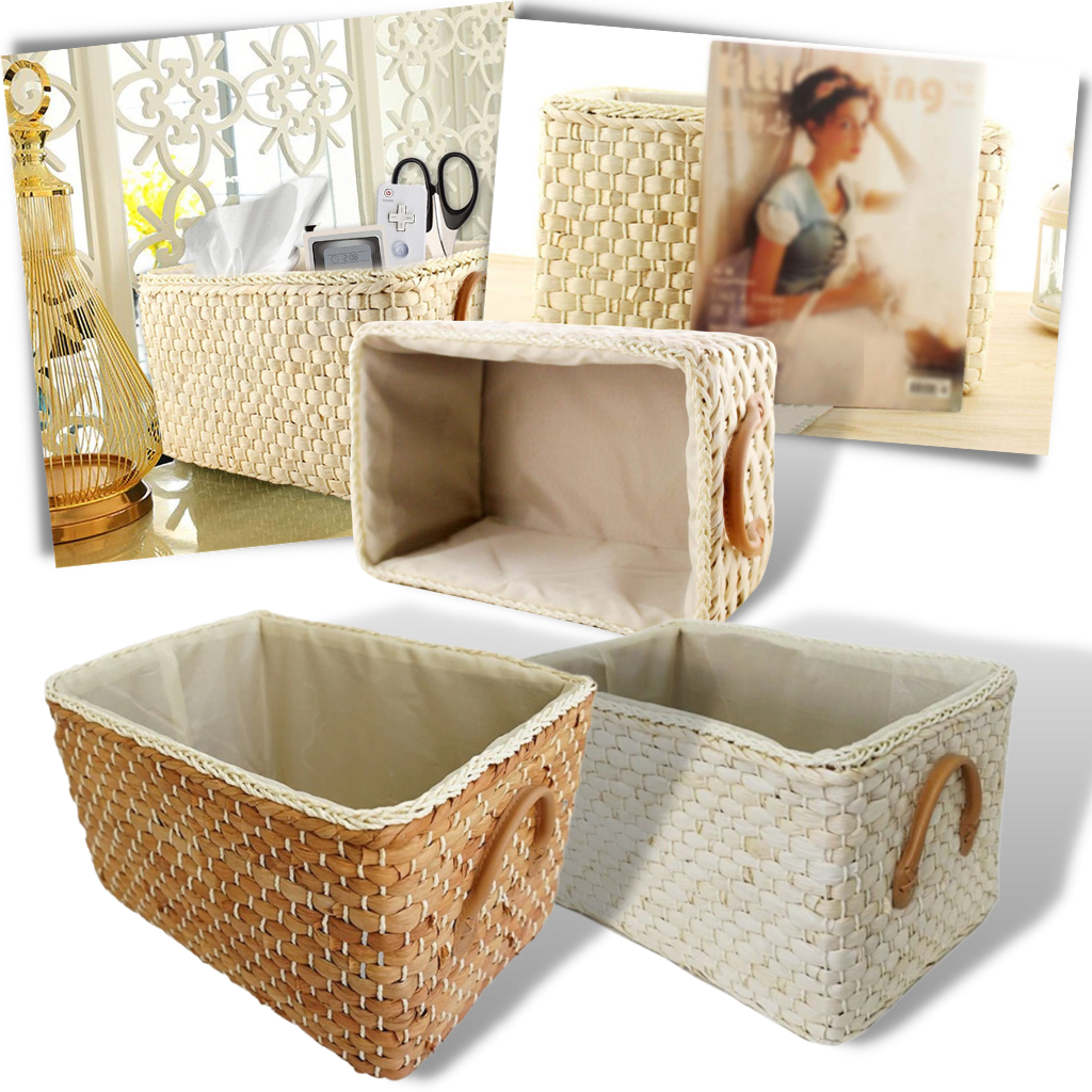 Hand Woven Wicker Basket | Laundry Storage Basket | Wicket Basket Storage - Ozerty