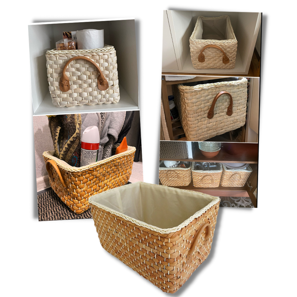 Hand Woven Wicker Basket - Premium eco-friendly design - Ozerty