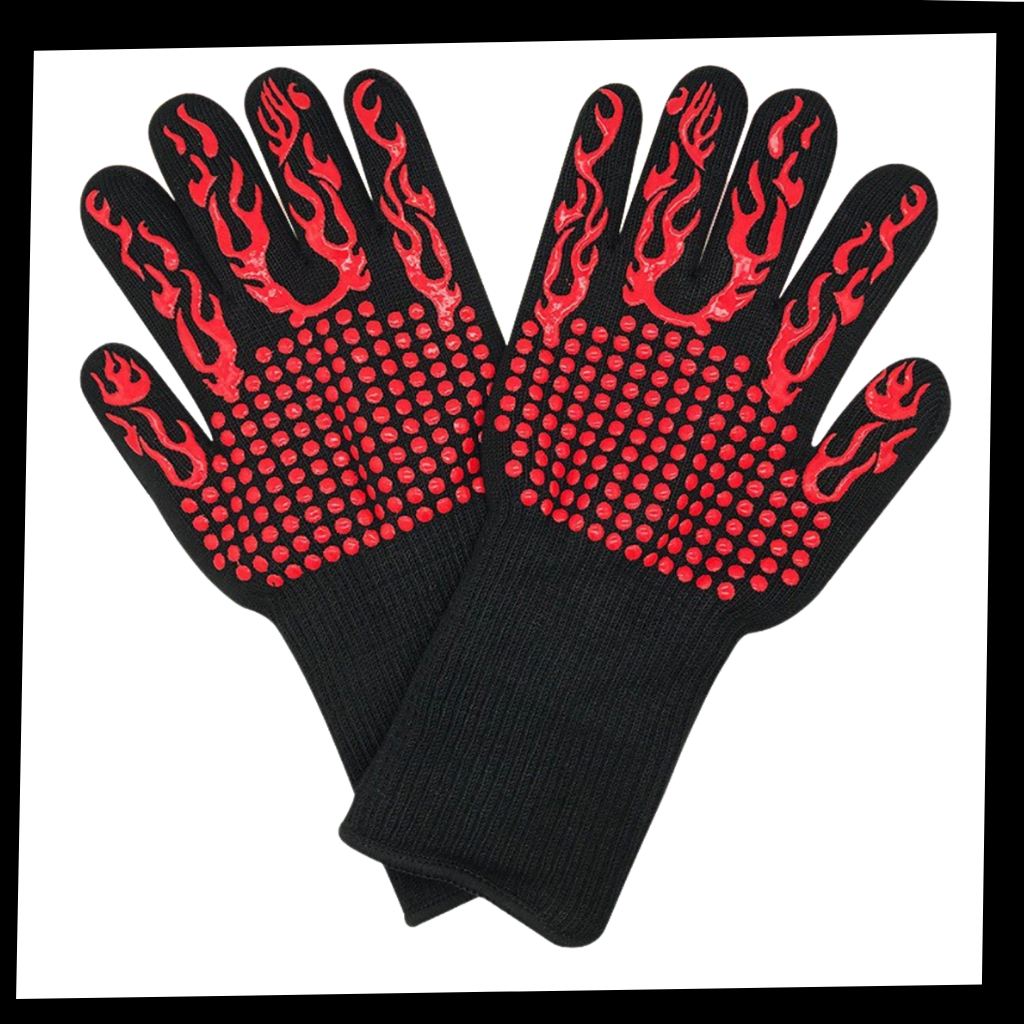 Heat resistant BBQ gloves (1 pair) - Package - Ozerty