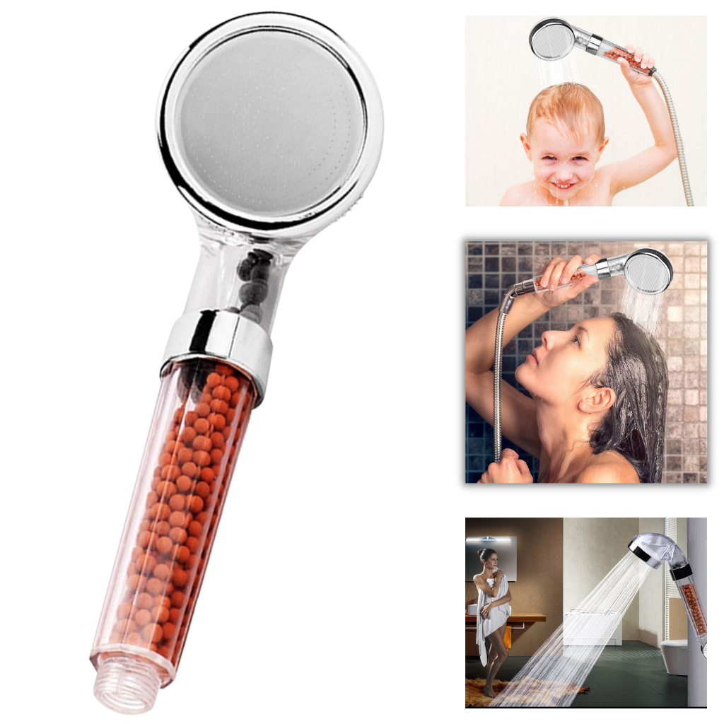 High Pressure Water Softener Shower Head with Ionic Filter Beads - Ozerty