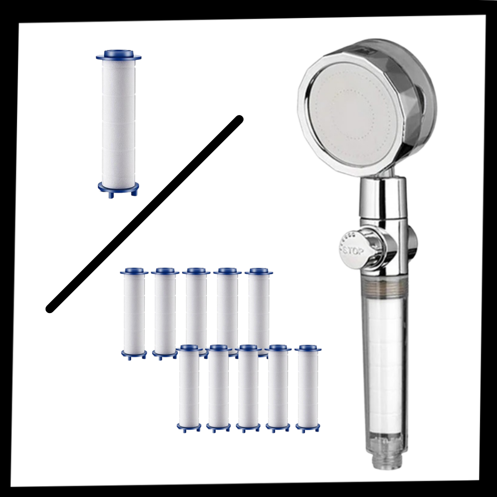 High pressure rotating helix shower head - Package - Ozerty