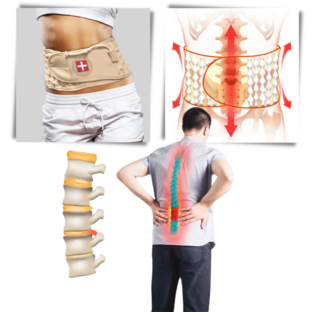 Inflatable decompression lumbar support belt - Back decompression belt - Ozerty