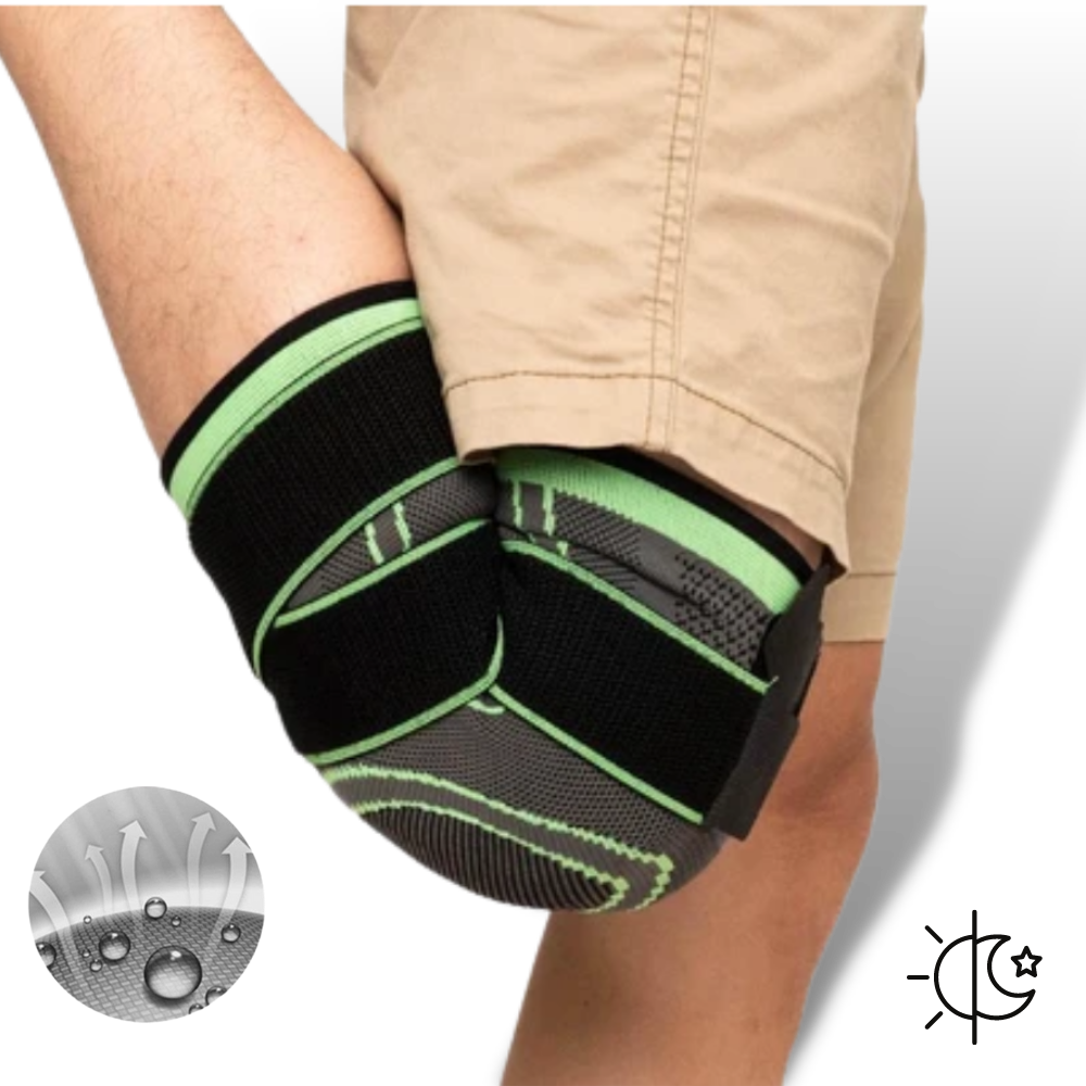 Manicotto di compressione per il ginocchio - Tessuto traspirante  - Ozerty