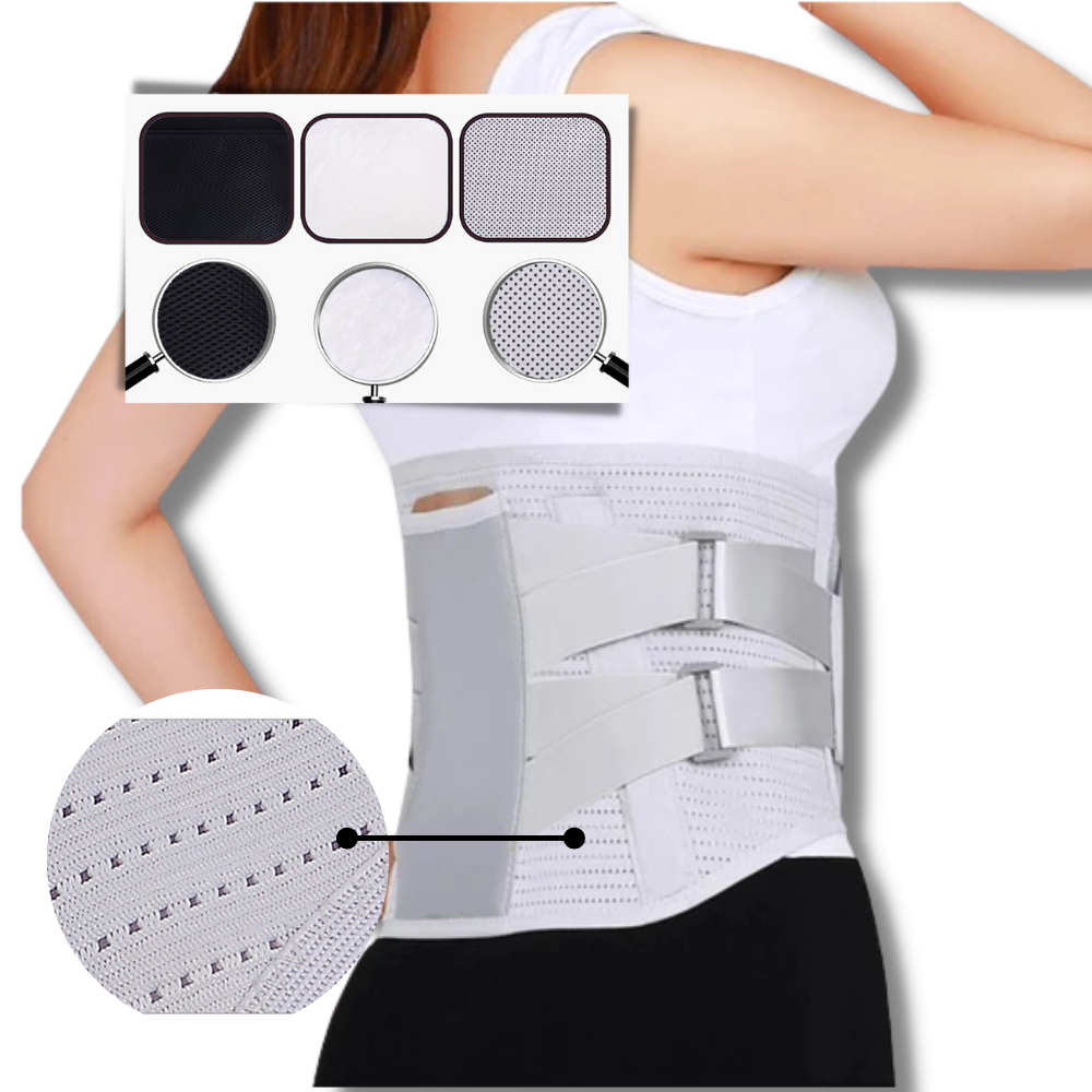 Orthopedic lumbar support belt - Breathable mesh - 