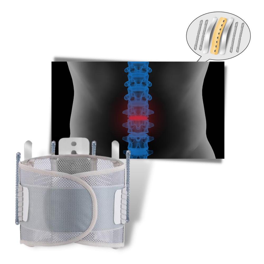 Cinturón lumbar ortopédico - Placas de soporte - Ozayti