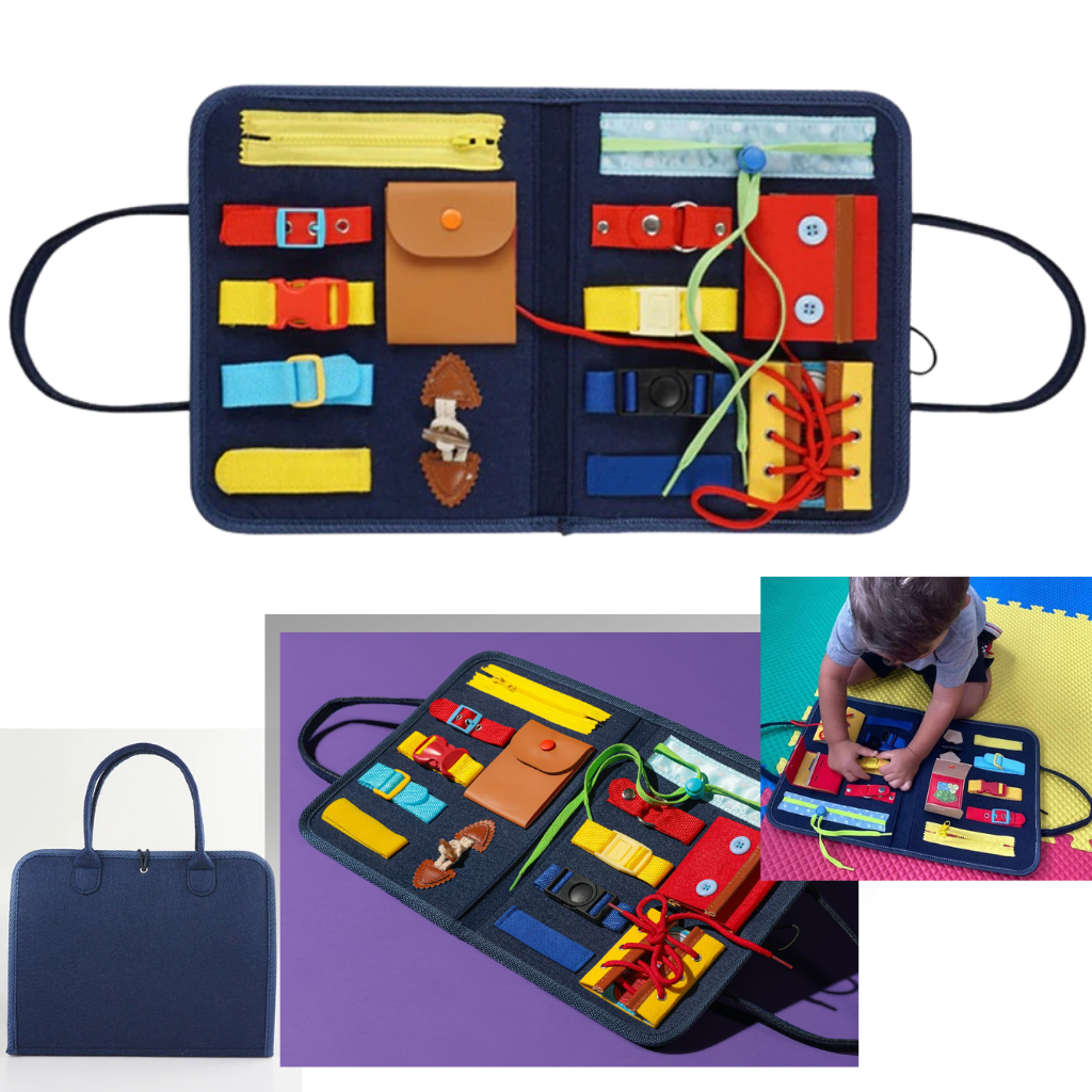 Montessori resväska för fingerfärdighet, pedagogisk leksak, lätt och portabel - Ozerty