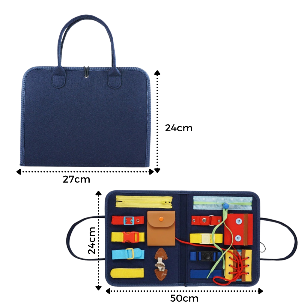 Montessori Suitcase of Dexterity - Dimensions - Ozerty