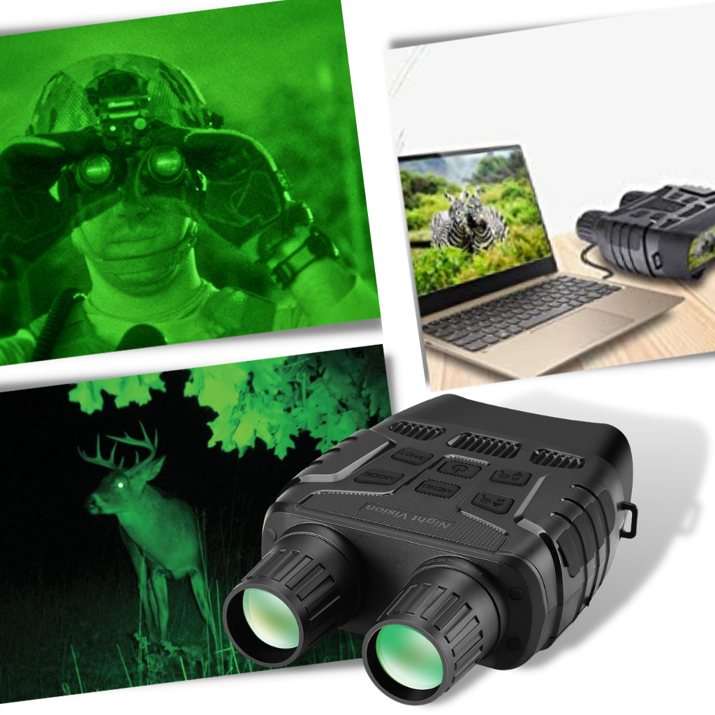 Digital Night Vision Binoculars | 4x Optical Zoom and LCD Screen - Ozerty