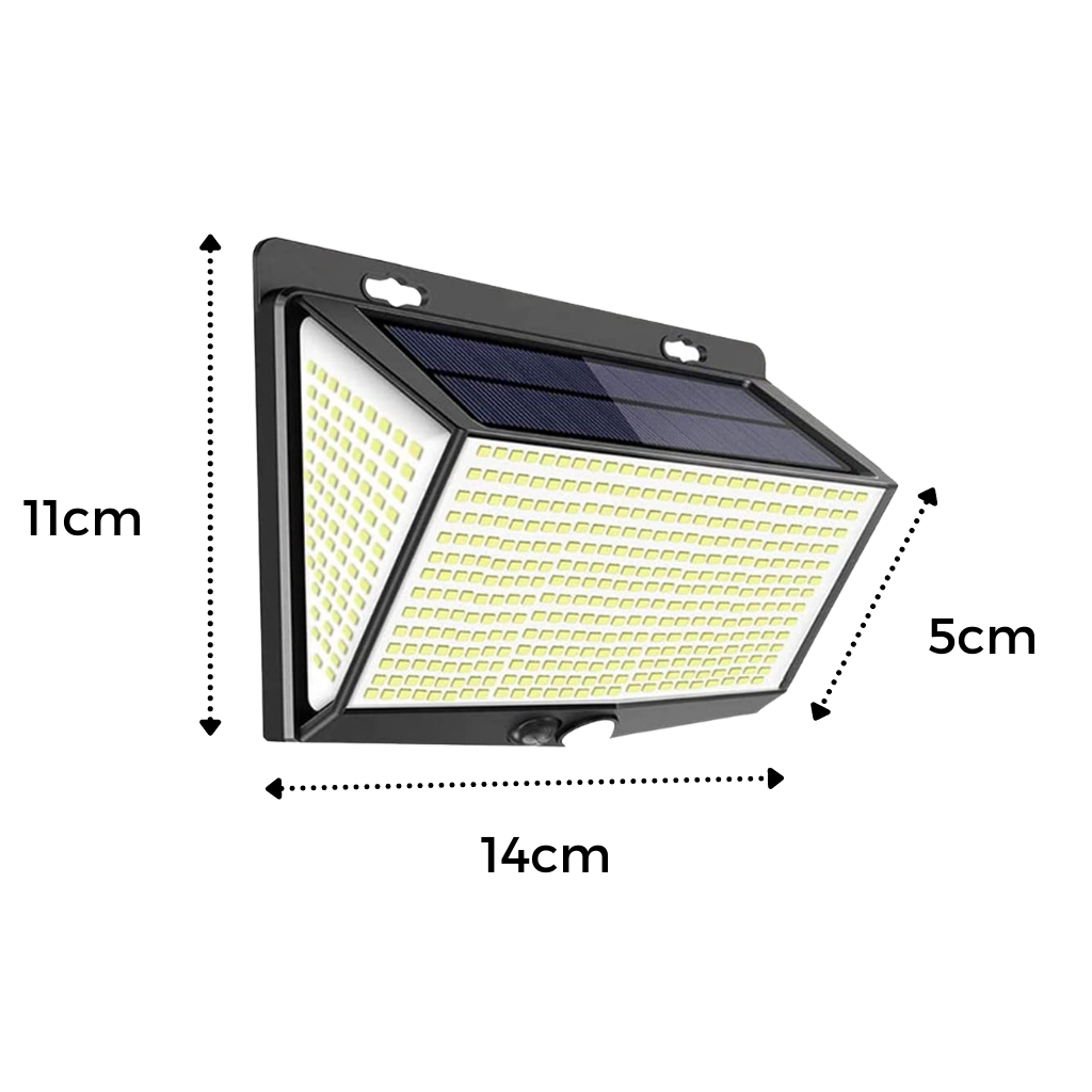468 LED solcellslampa utomhus - Dimensions - Ozerty