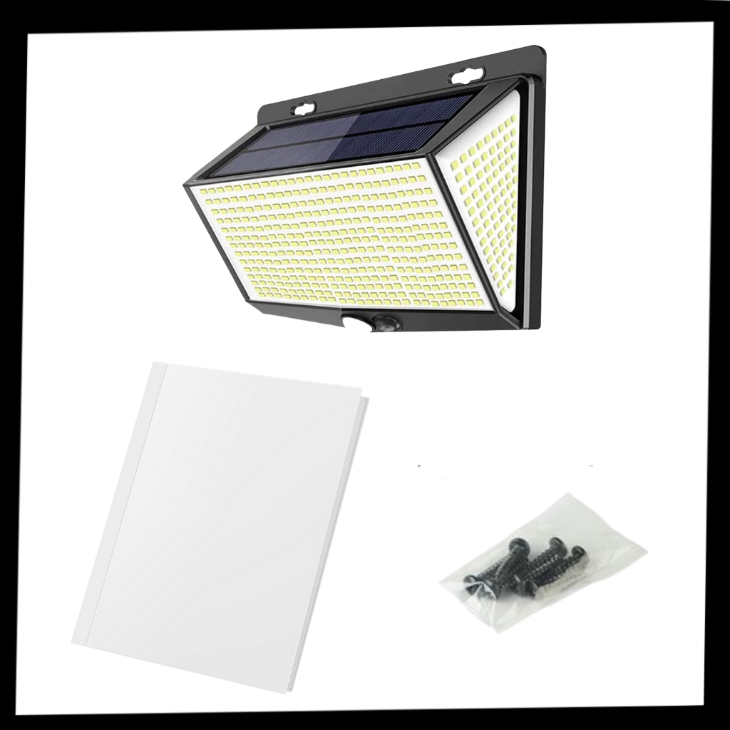 468 LED solcellslampa utomhus - Package - Ozerty