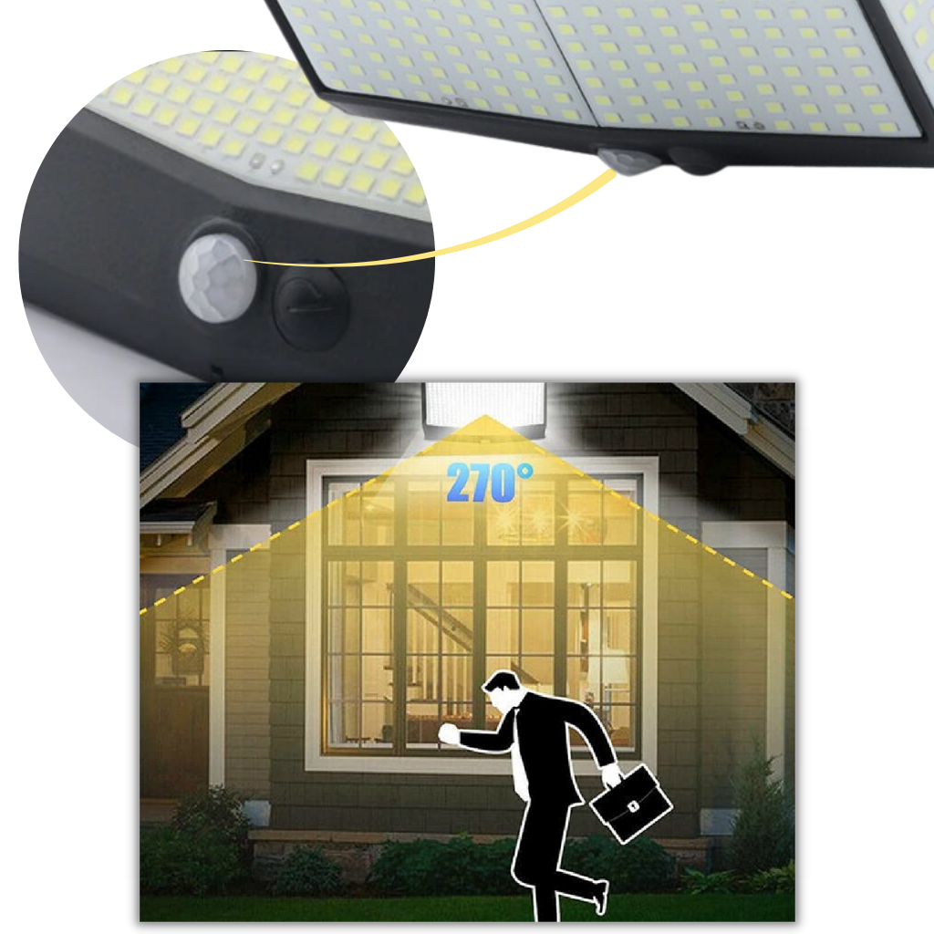 468 LED outdoor Solar Light - Wide Angle Motion Sensor - Ozerty