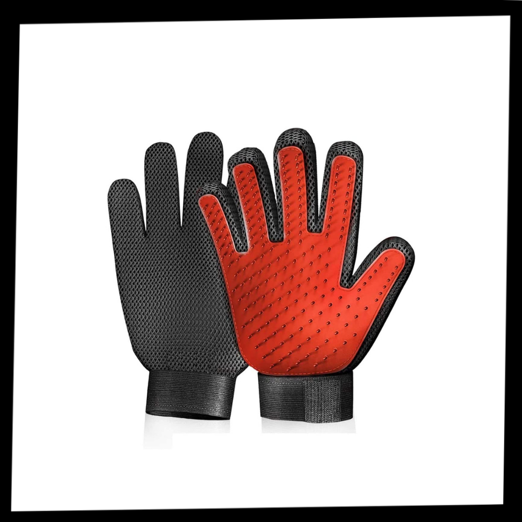 Pet Grooming Gloves (Pair) - Package - Ozerty