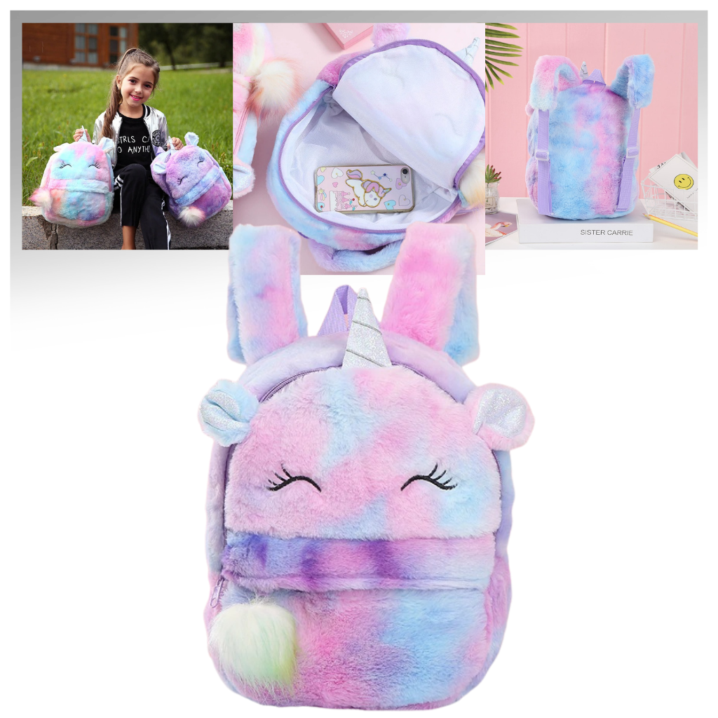 Mochila de felpa alicornio | Mochila de felpa de unicornio para niñas - Ozerty