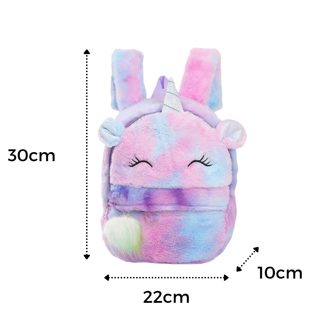 Plush Unicorn Girl’s Backpack - Dimensions - Ozerty