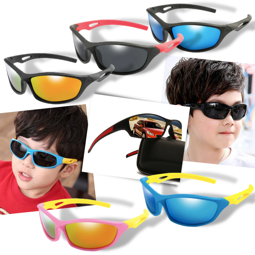 Lunettes de soleil de sport polarisantes avec sangle pour enfants - Ozerty