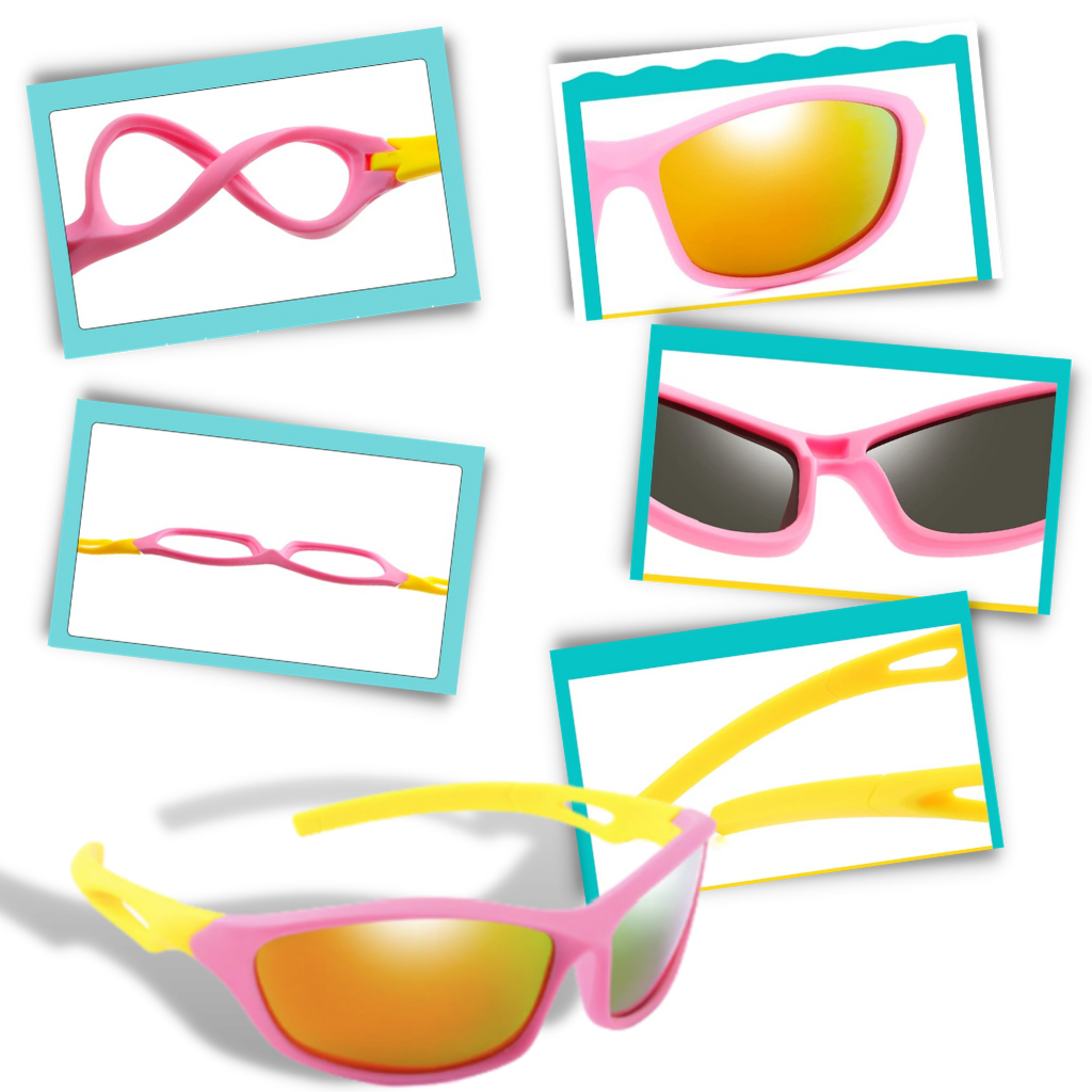 Polarized Sports Kids Sunglasses with Strap - Comfortable Design - Ozerty