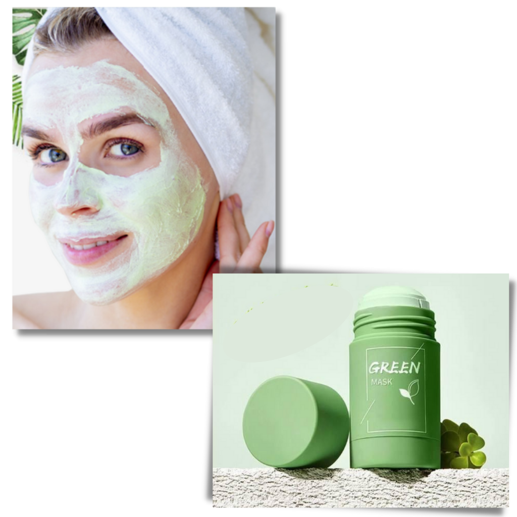 Masque au thé vert pour le nettoyage en profondeur des pores et l'élimination des points noirs. - Masque de nettoyage du visage - Ouistiprix