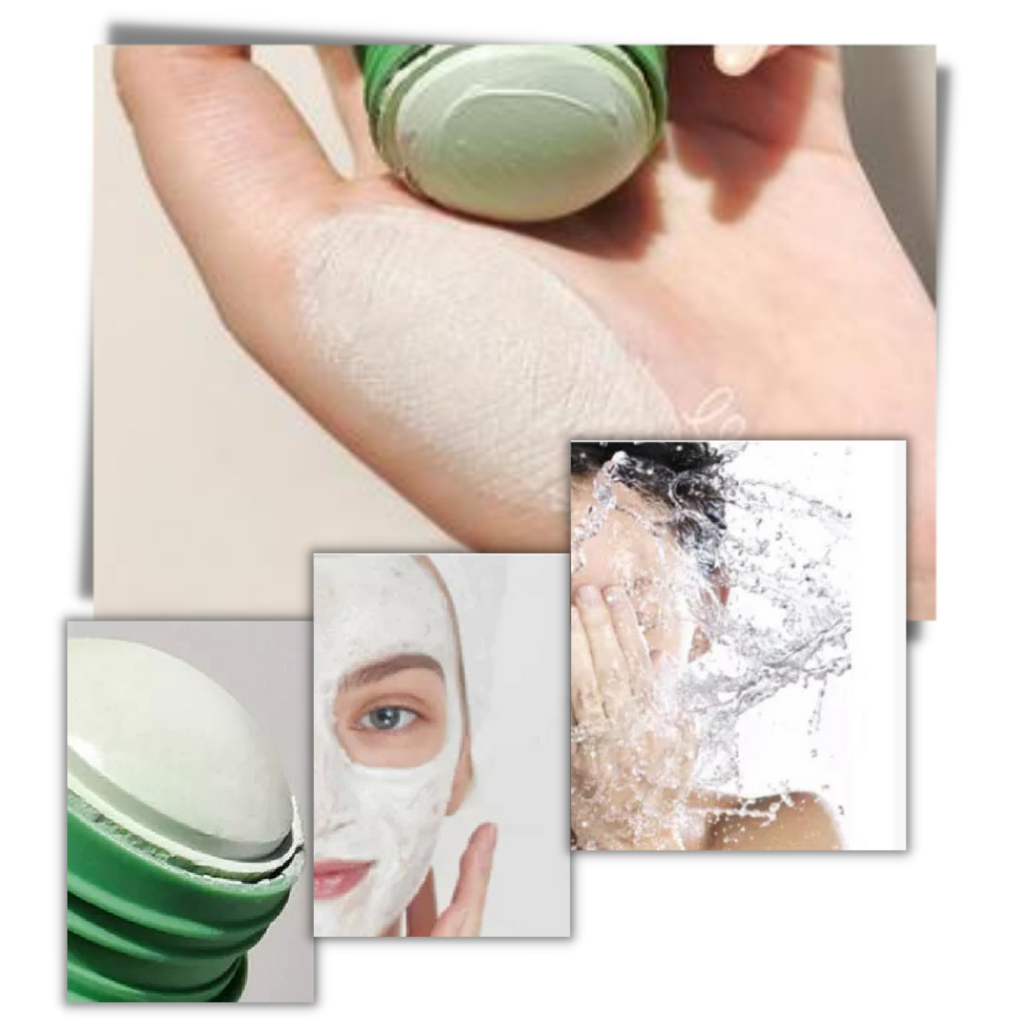 Ansiktsmask med grönt te - Enkel tillämpning - Ozerty