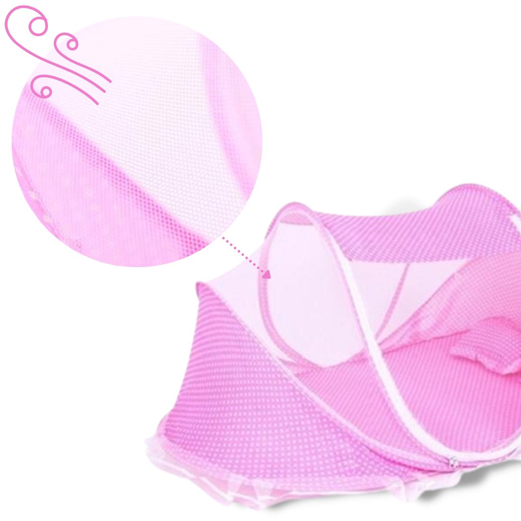 Lit anti-moustique portable pour bébé - Mailles qui laissent passer l'air - Ozerty