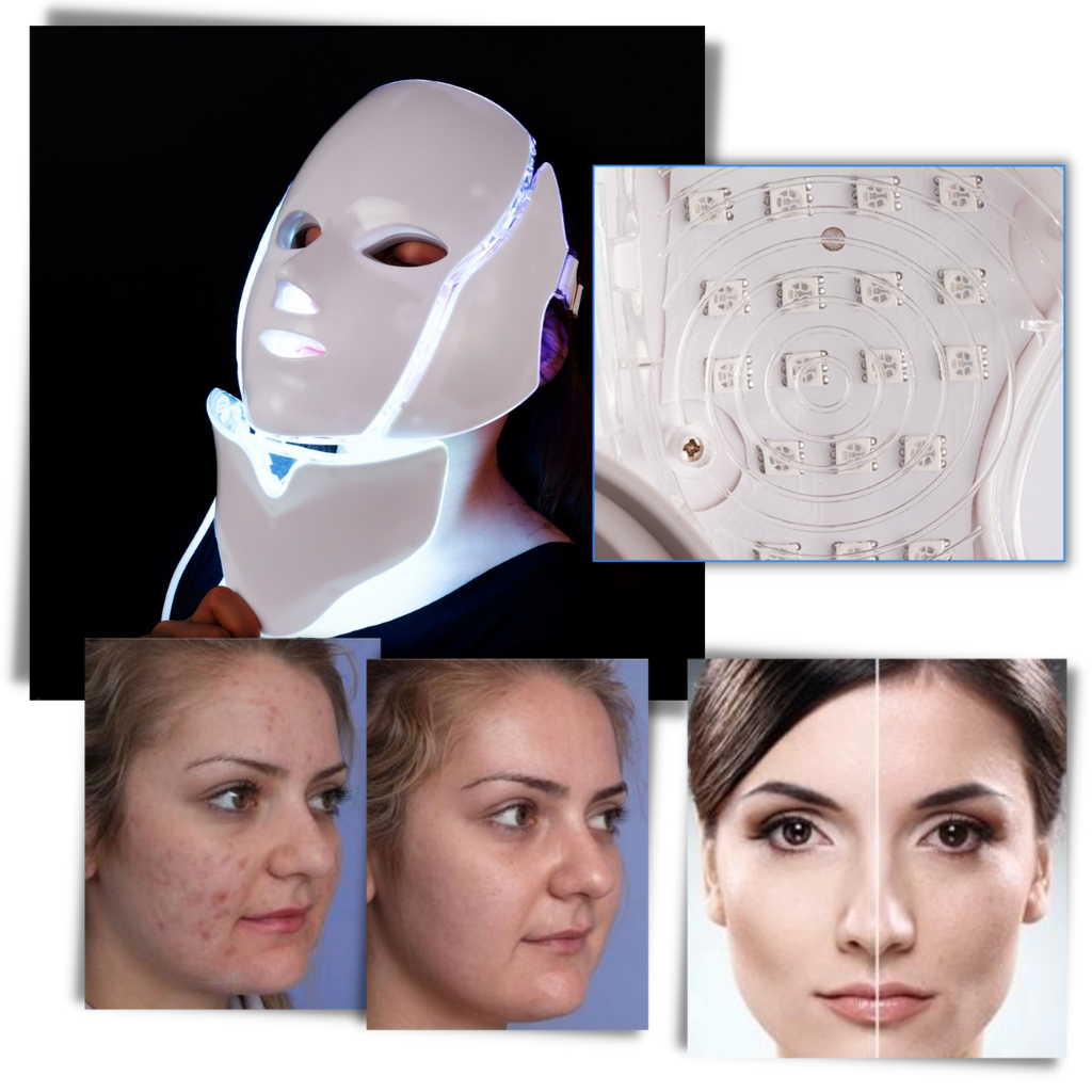 Professionell ansiktsmask med LED ljusterapi - LED ansiktsmask med ljusterapi - Ozerty