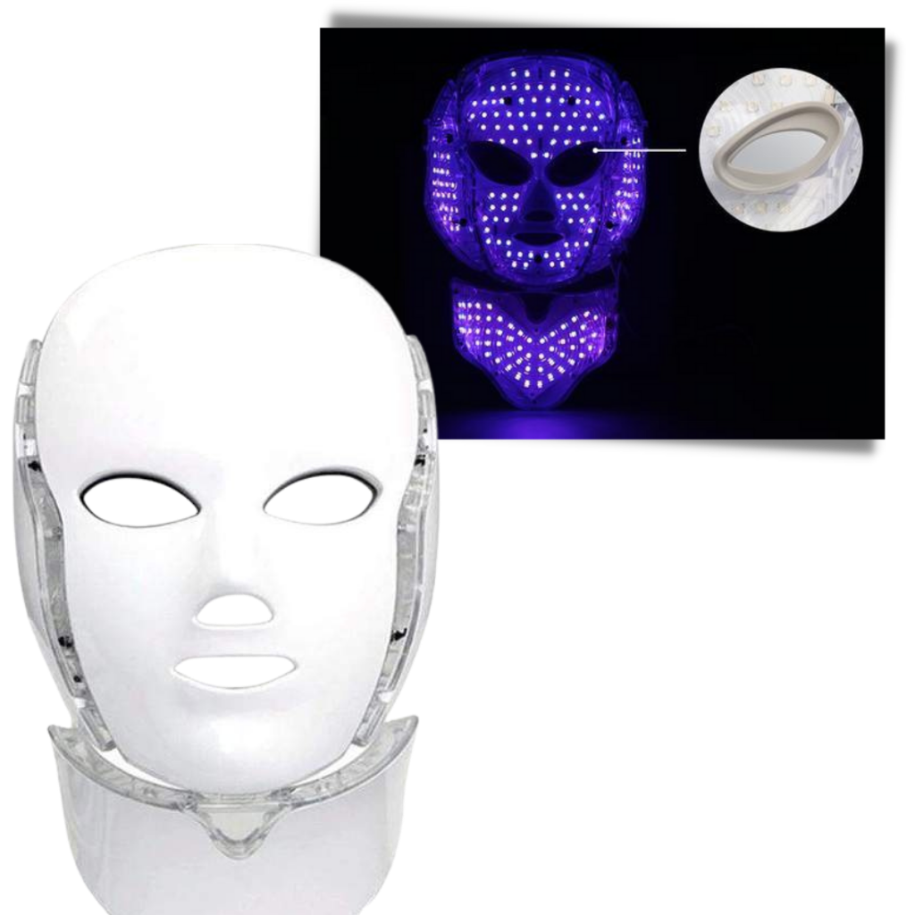 Professionell ansiktsmask med LED ljusterapi - Praktisk hudvård  - Ozerty