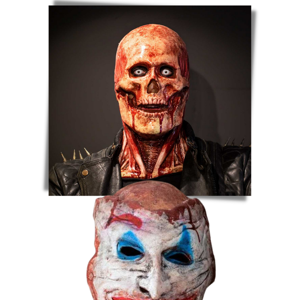 Double masque d'horreur réaliste d'Halloween - Grande visibilité - Ozerty