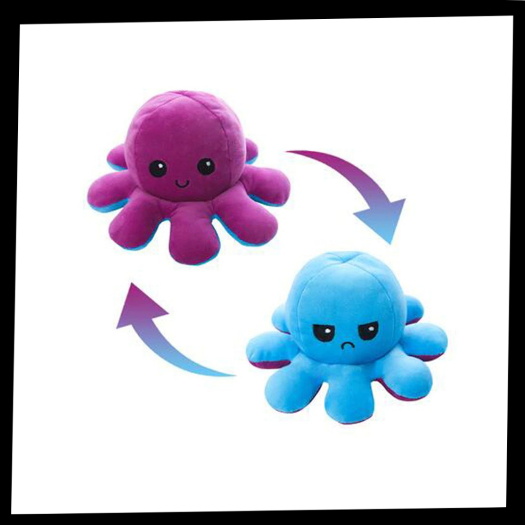 Reversible Mini Octopus Plush toy - Package - Ozerty