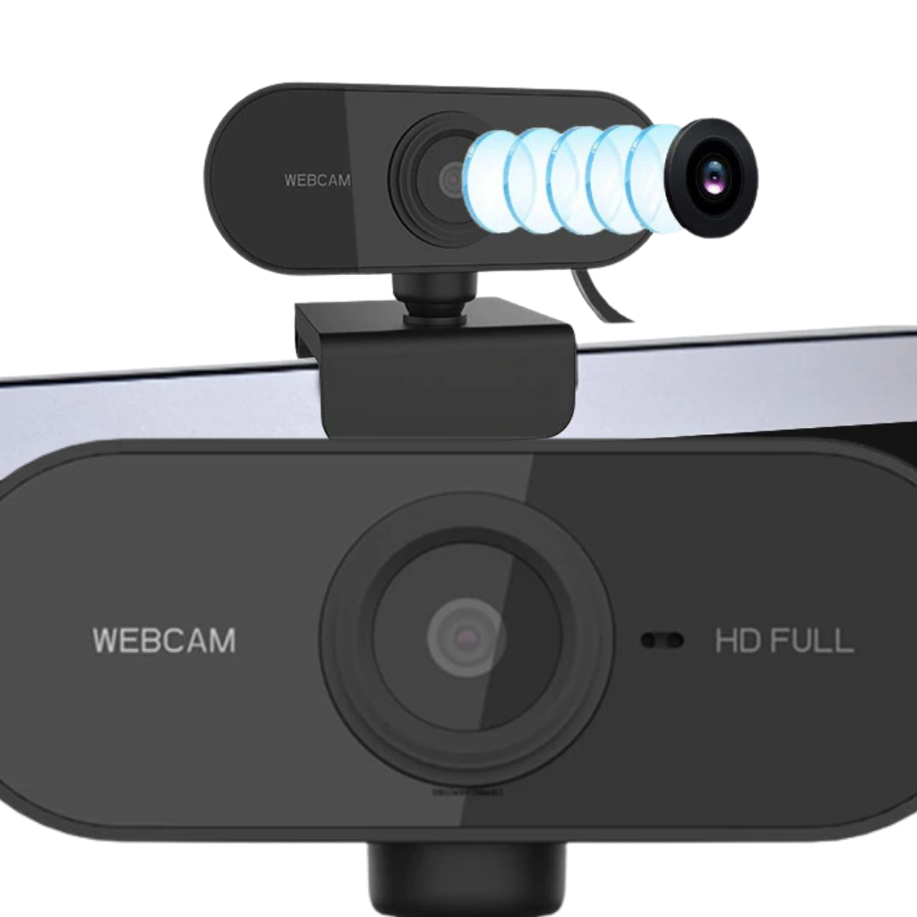 Rotating 1080p HD USB Webcam with Microphone - HD WEBCAM - Ozerty