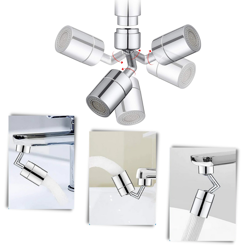 Rotating anti splash 360° swivel faucet nozzle - 360° rotating faucet nozzle - Ozerty