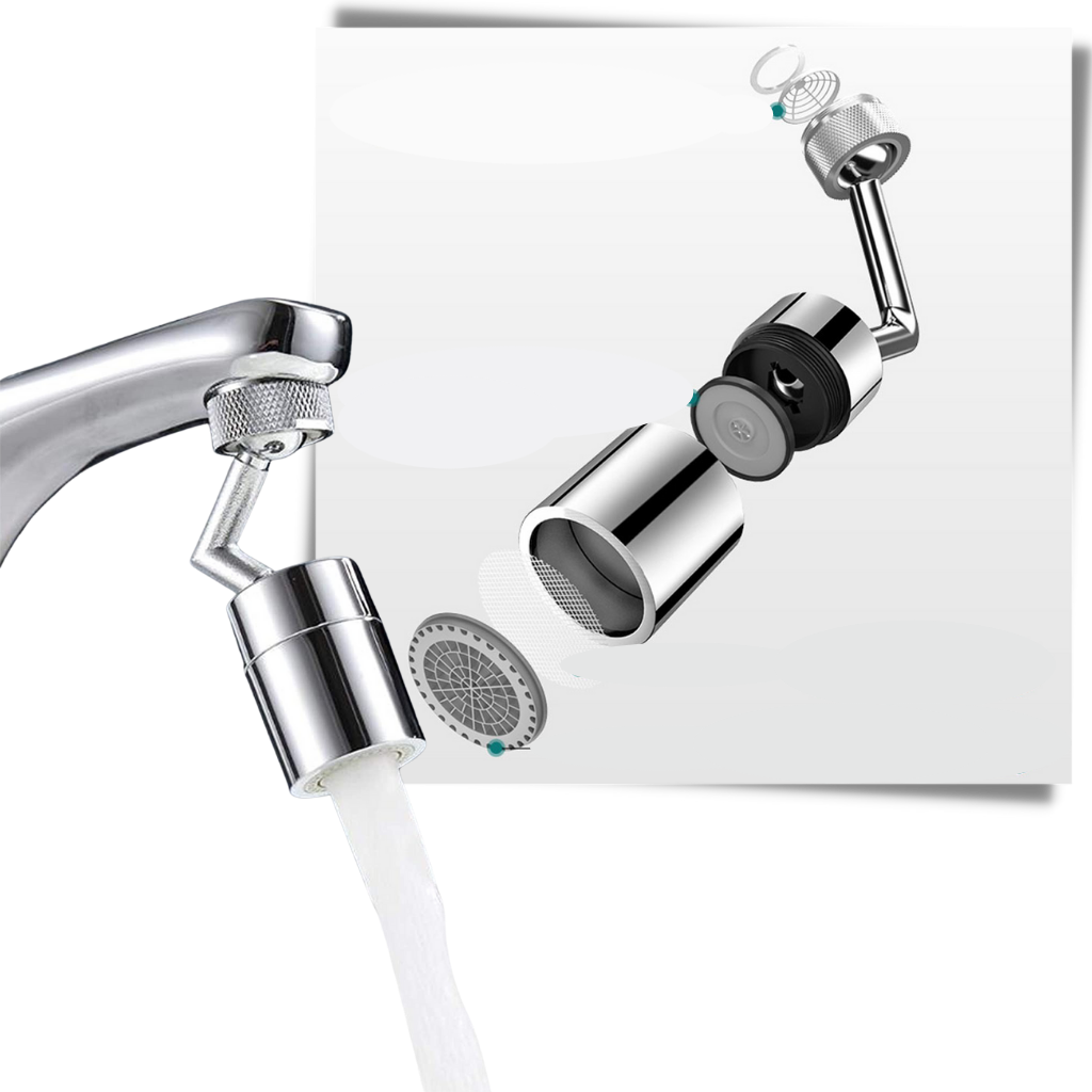 Buse de robinet rotative anti-éclaboussures orientable à 360° - Pas d'éclaboussures - Ozerty
