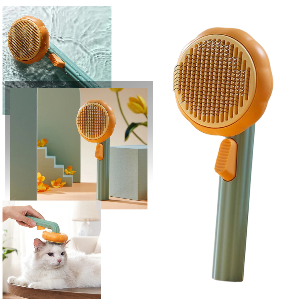 Magic pumpkin pet brush │ Self-cleaning pumpkin pet grooming tool - Ozerty