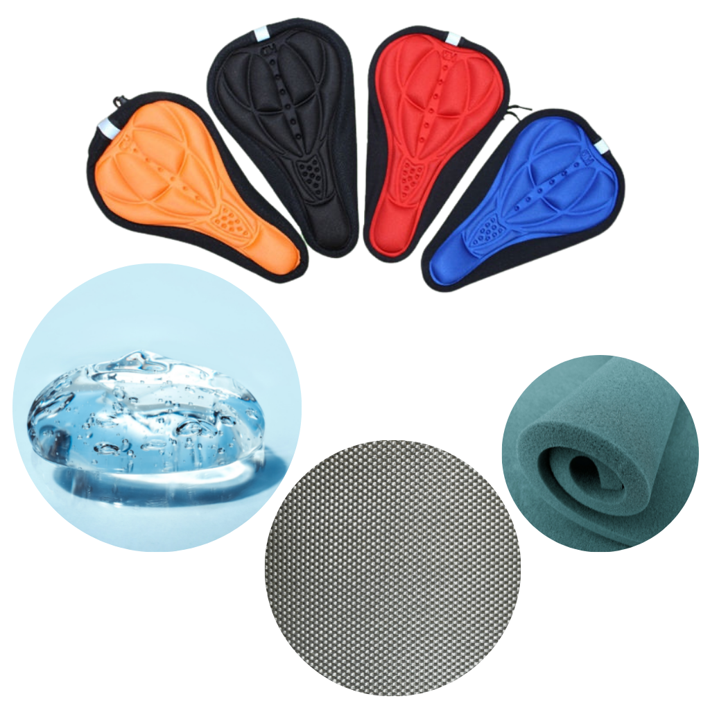 Silicone Gel Padded Bike Seat Cushion - ERGONOMIC DESIGN - Ozerty