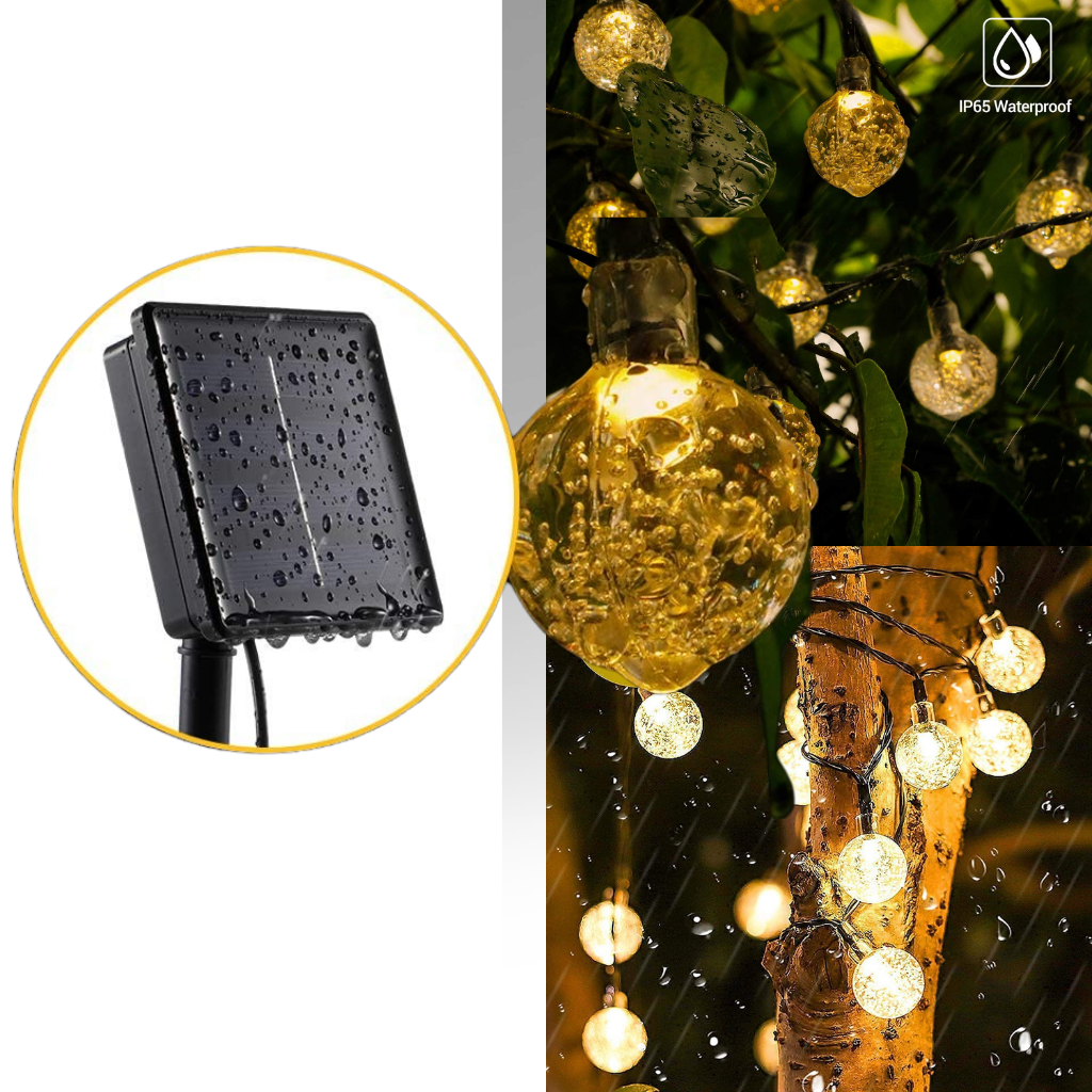 Solar Garland Light String - Waterproof Outdoor LED Lights - Ozerty