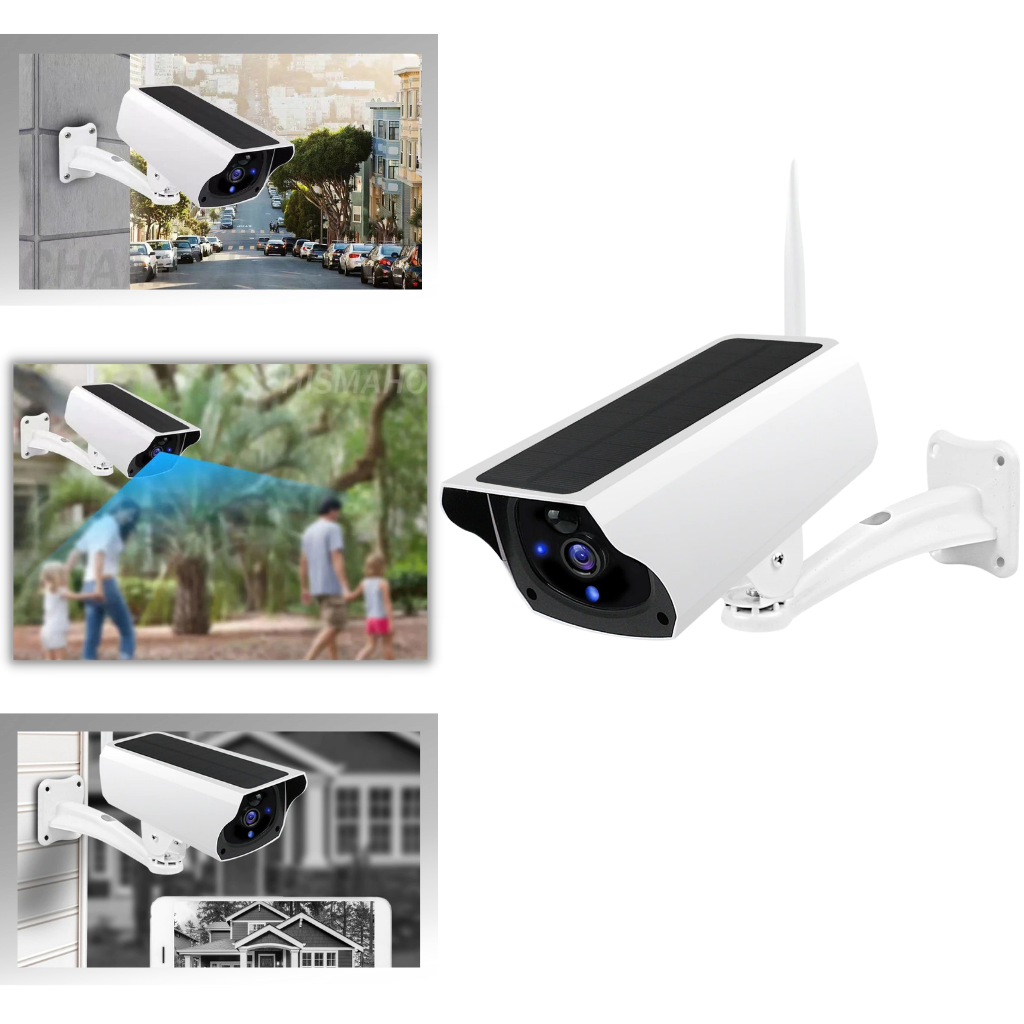 Solar Surveillance Camera Outdoor Waterproof Camera Solar Rechargeable - Ozerty