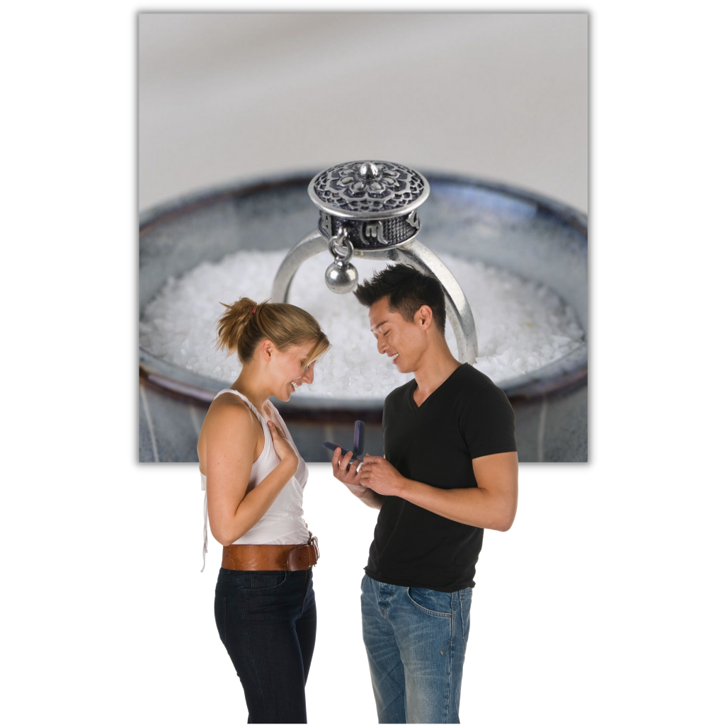 Roterande Buddist Mantra Ring för kvinnor - EN STORLEK- JUSTERBAR RING - Ozerty
