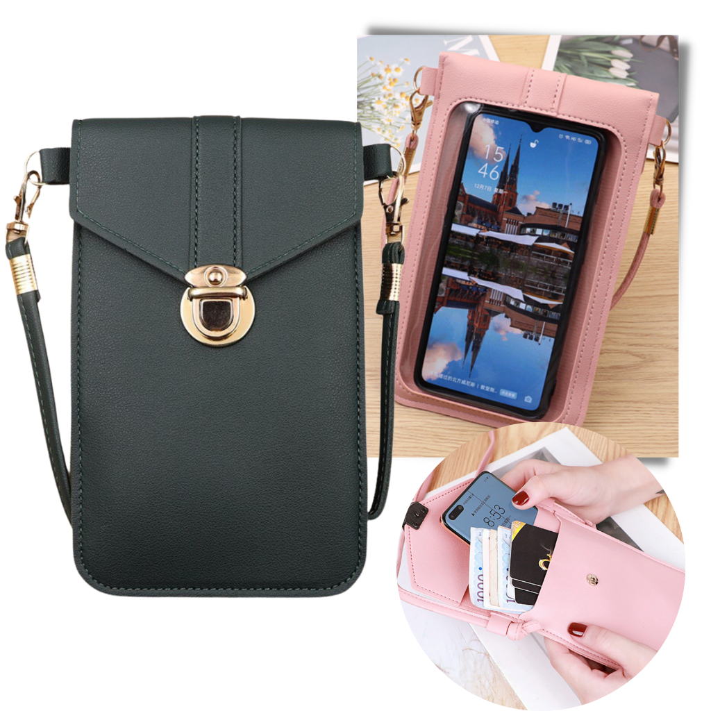 Touchscreen crossbody phone bag | phone wallet bag with cover - Ozerty