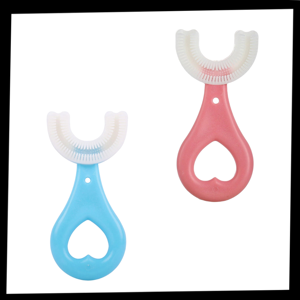 Brosse à dents en forme de U pour enfants (paquet de 2) - Contenu du produit - Ozerty